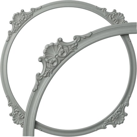 Ekena Millwork 65 3/4-in. OD x 59 1/8-in. ID x 3 3/4-in. W x 1-in. P Shell Ceiling Ring Kit CRK66SH